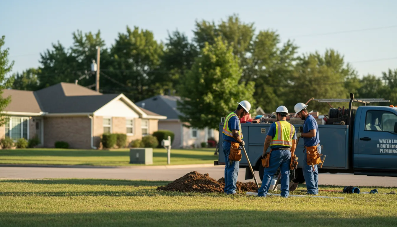 Residential water line and bathroom plumbing service in Gadsden, AL